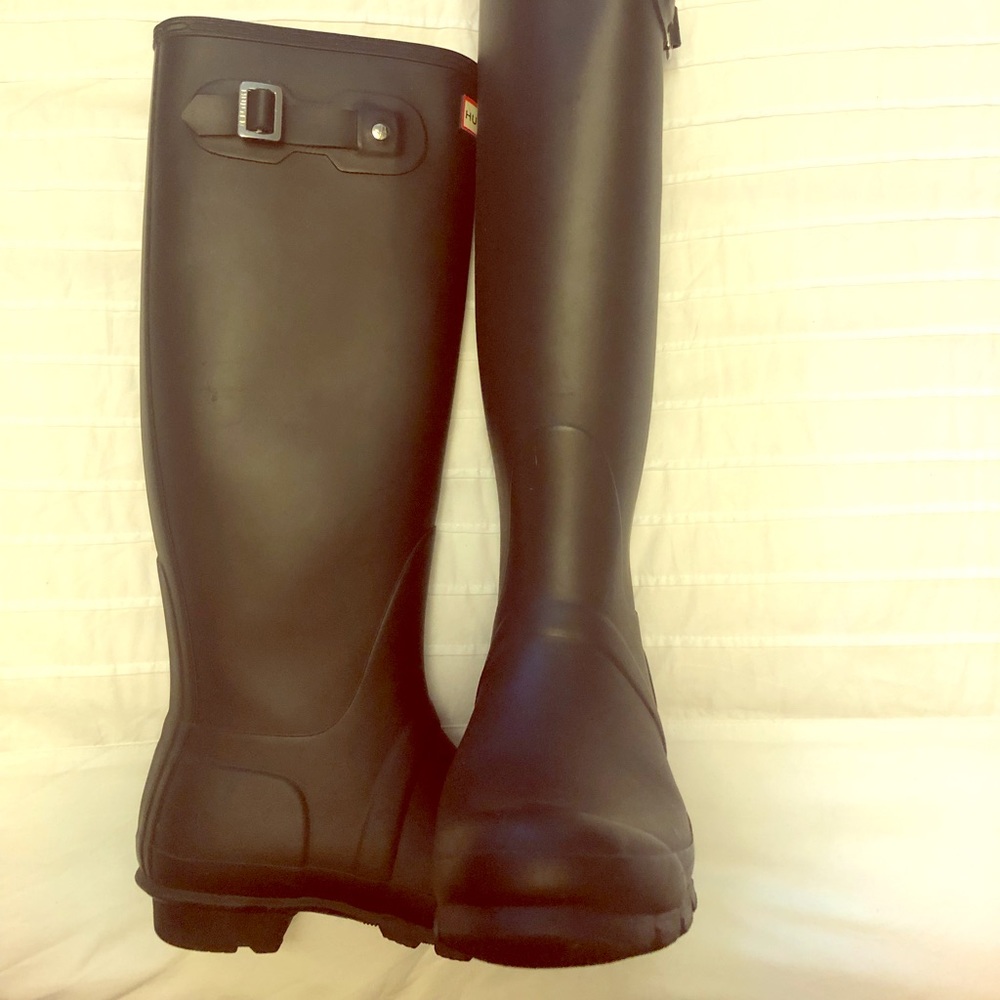 Hunter boots Matt Black size 8